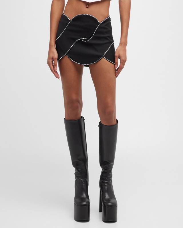 Crystal Rope Mini Skirt